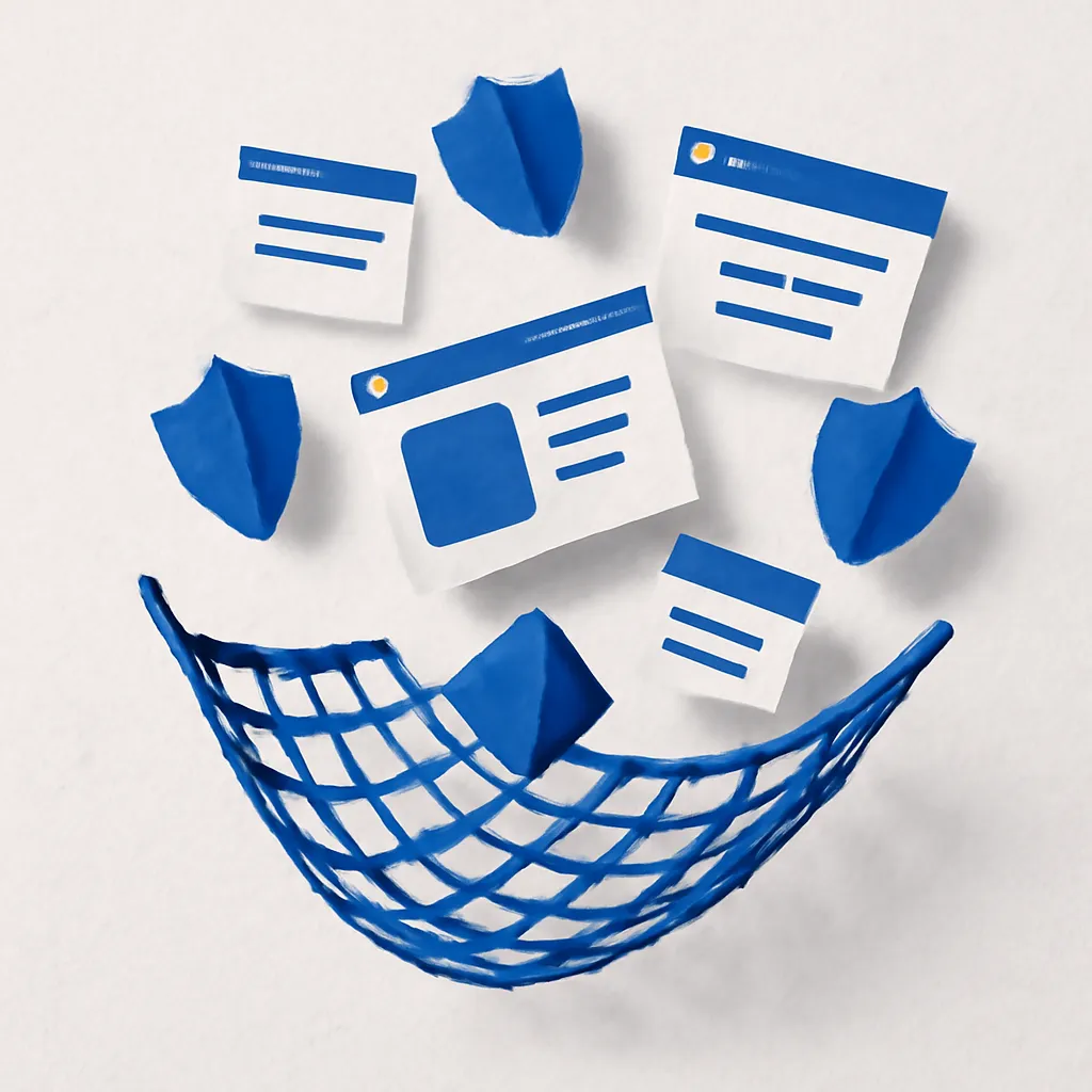 Digital templates in a market environment with security symbols.