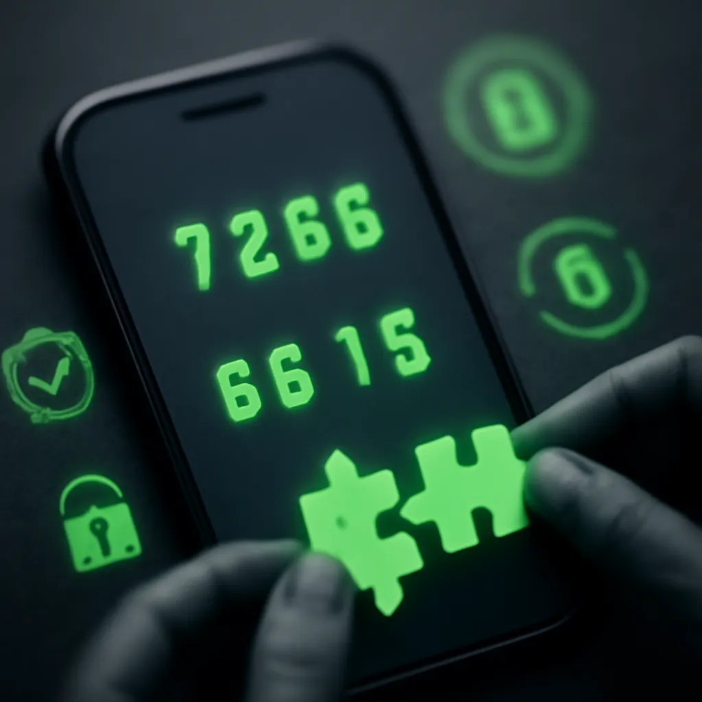 Screenshot of a two-factor authentication app with verification codes.