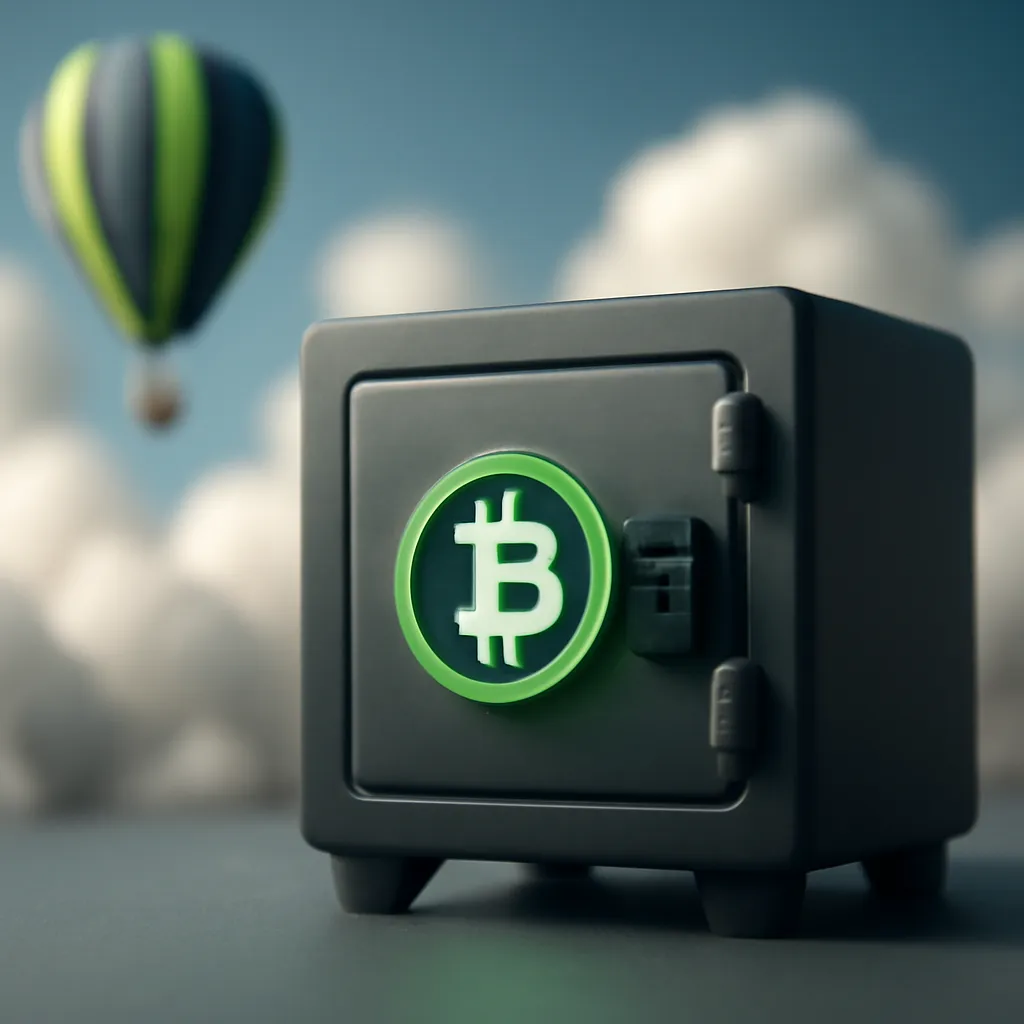 Safe with a digital lock representing security in cryptocurrency accounts.