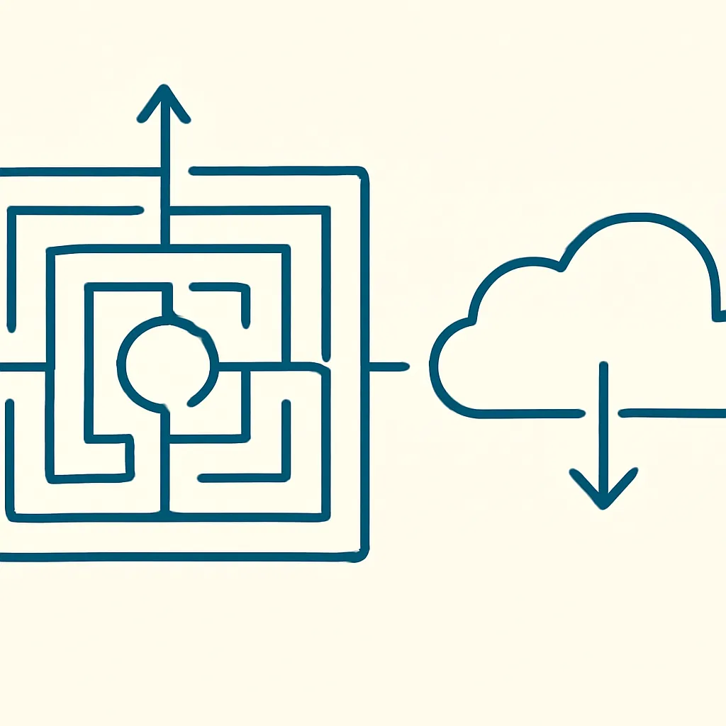 Diagram showing the benefits of having your own infrastructure versus cloud solutions.