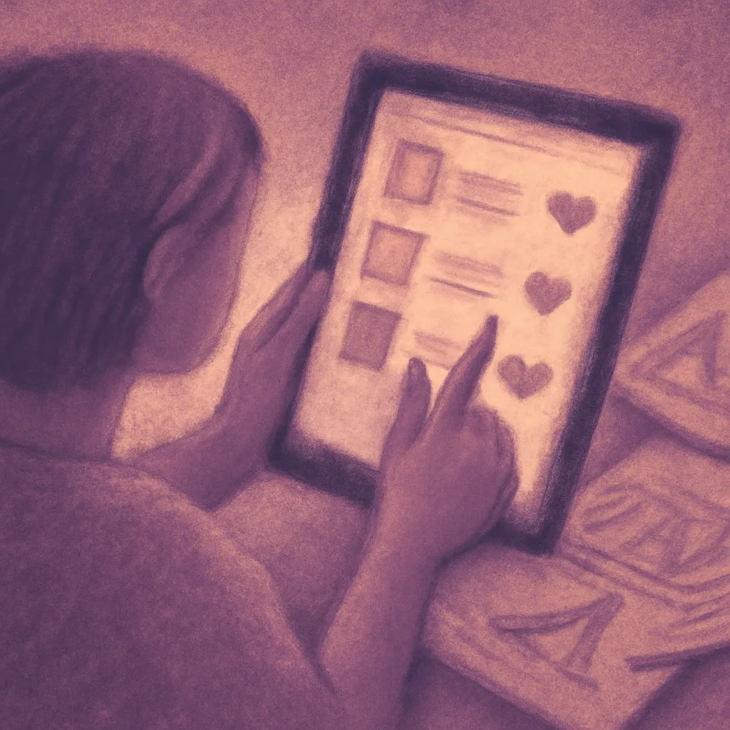 Person managing their wishlist in Bernuvia with design notes.