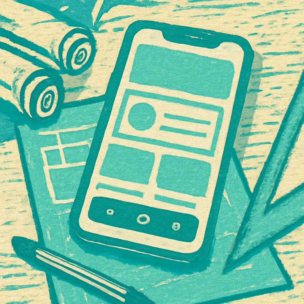 Mobile template interface filled with vibrant colors and easy navigation.