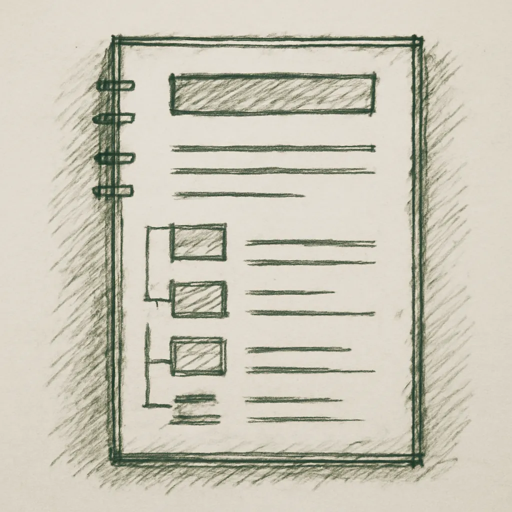 Diagram illustrating the structure of a documentation index.