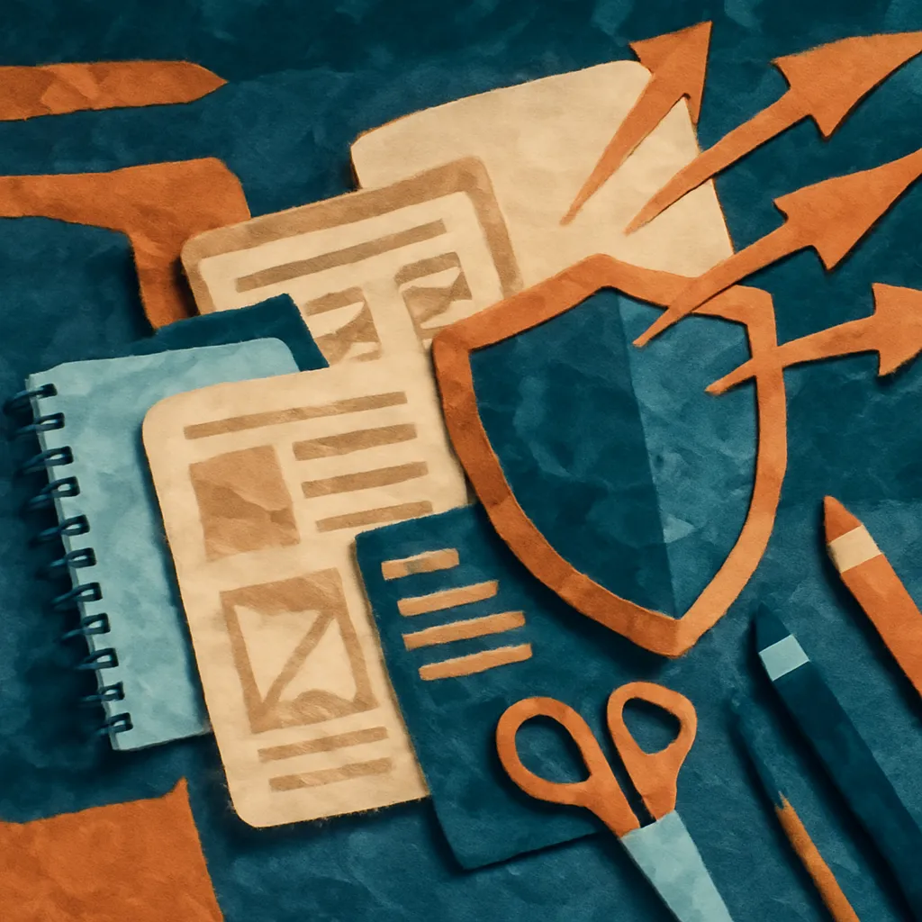Well-organized workspace with design tools and templates.