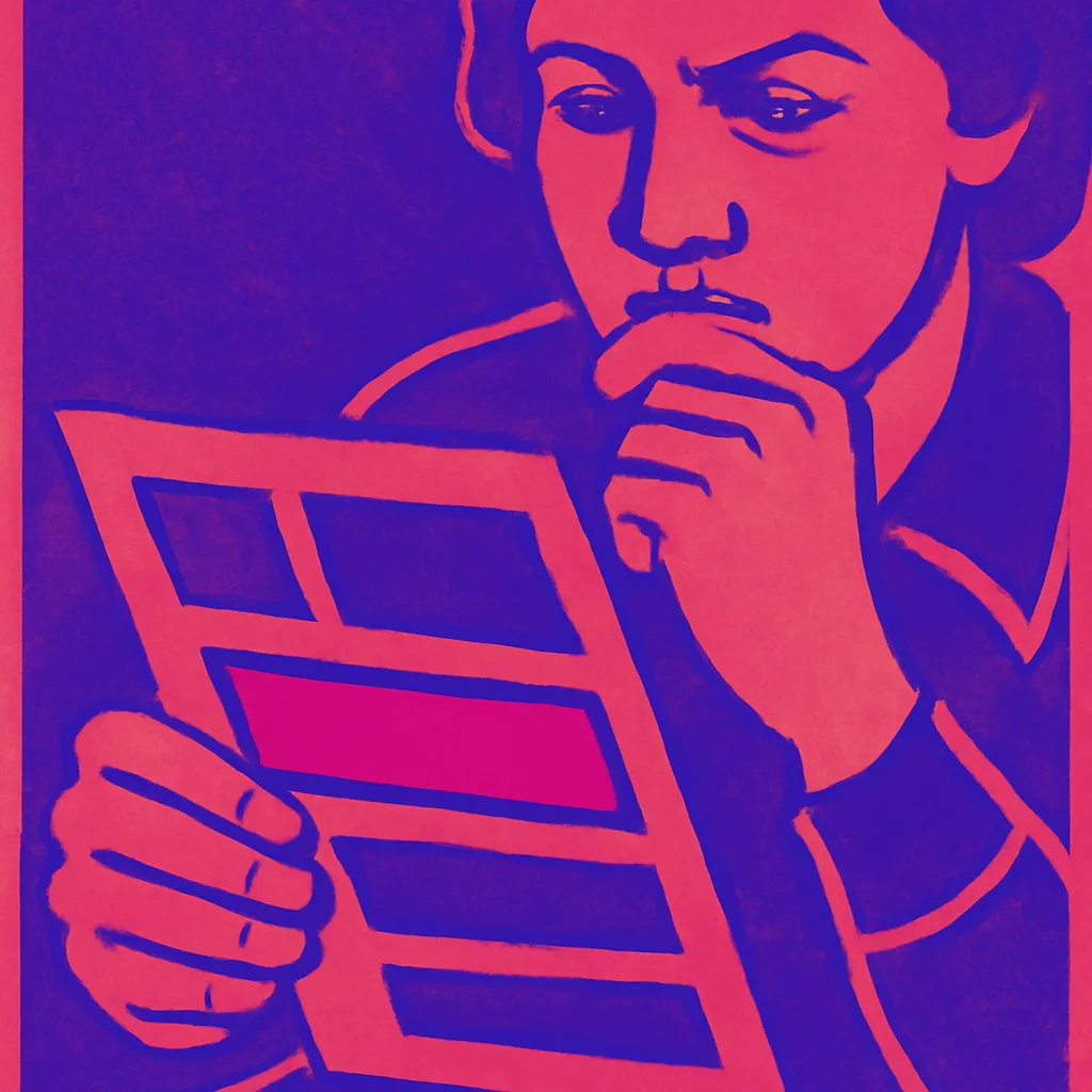 Person reviewing a document on software licenses.