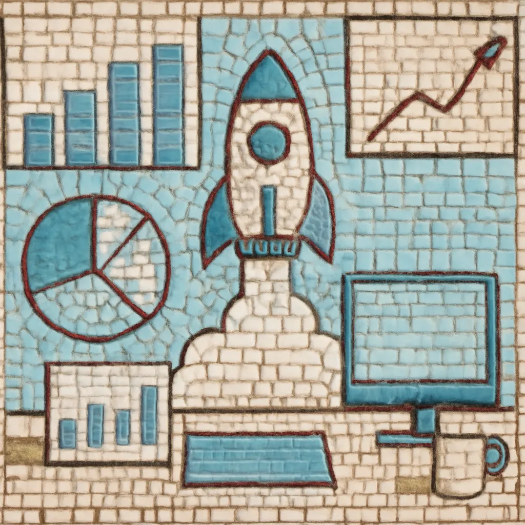Abstract representation of customer retention metrics with graphs and tables.