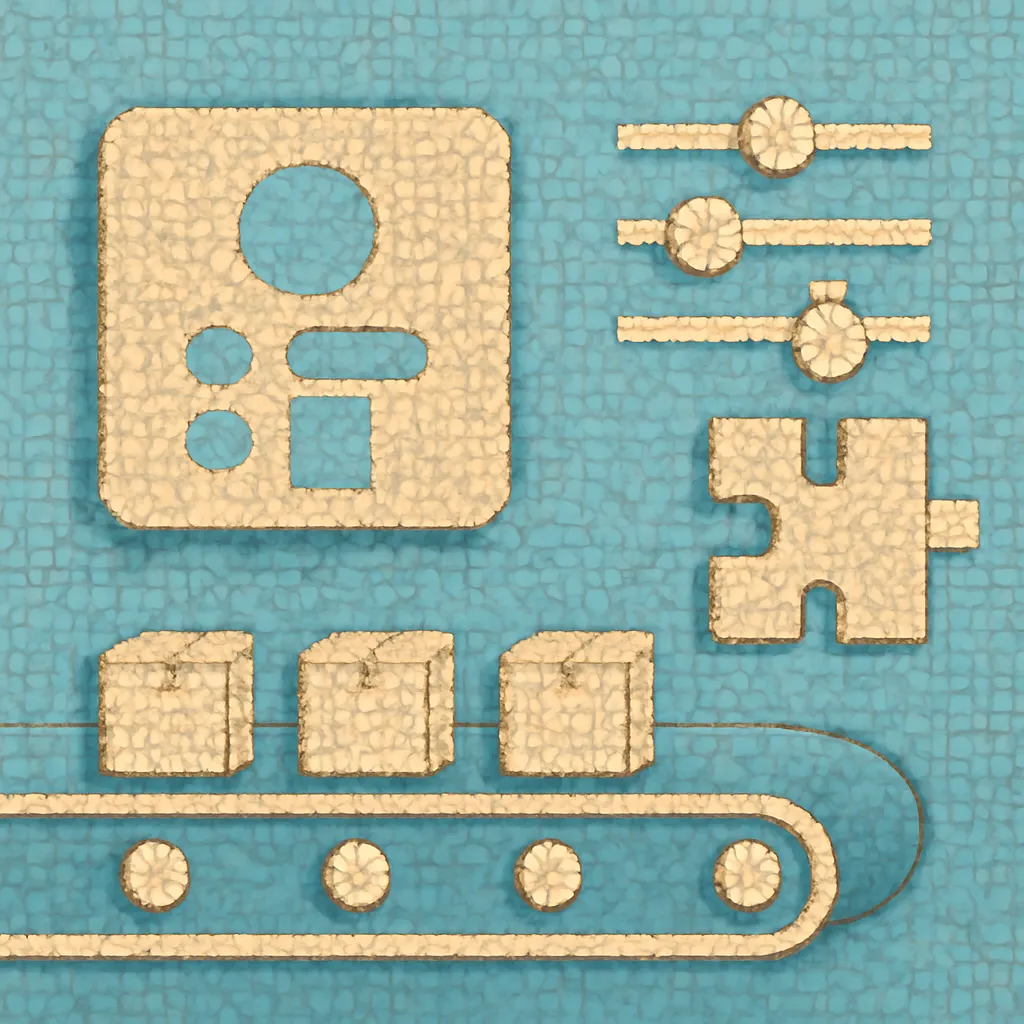 Creative representation of a SaaS product with customizable features.