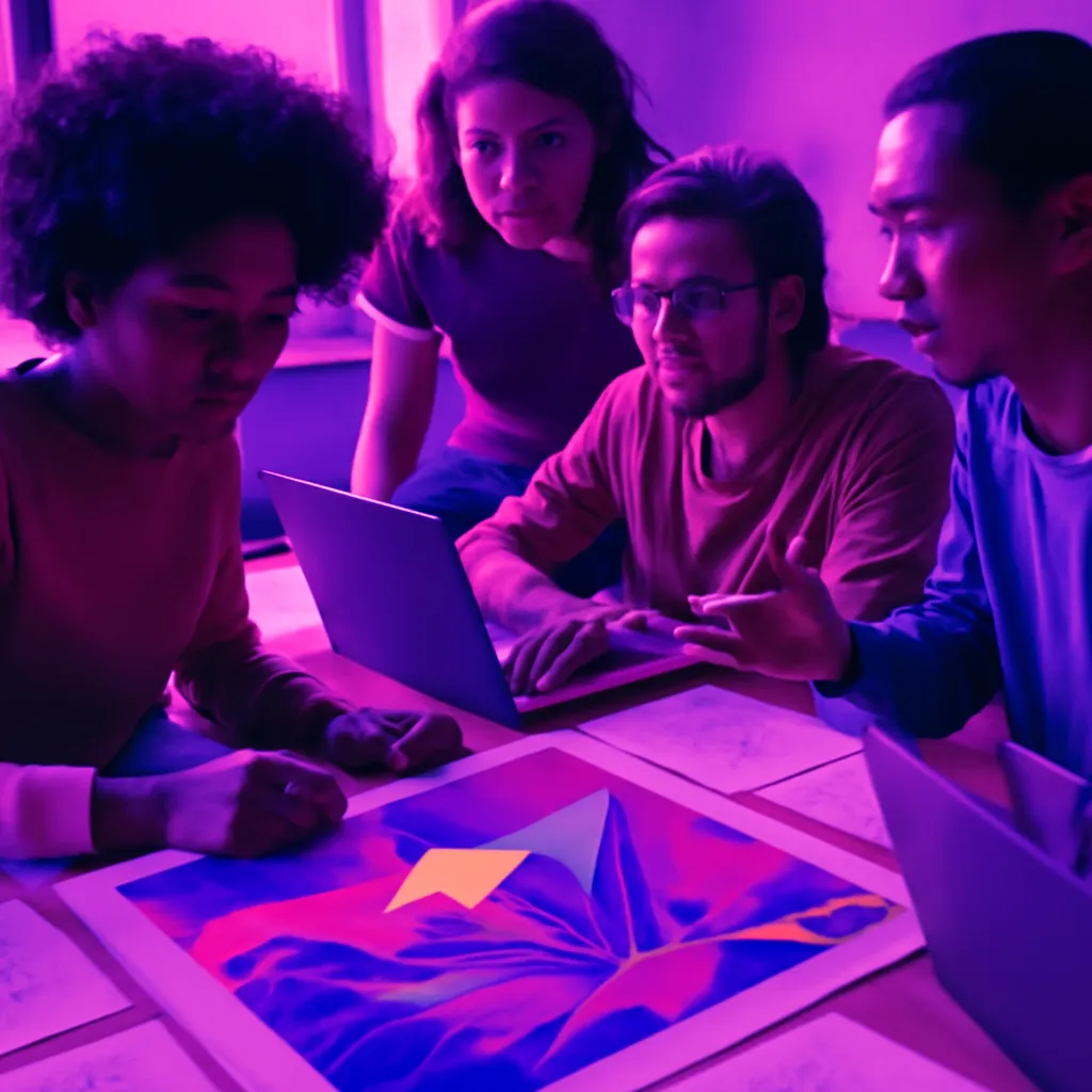 Makers collaborating in a digital workspace.