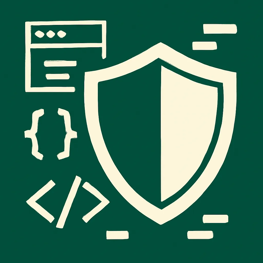 Artistic representation of software protection.