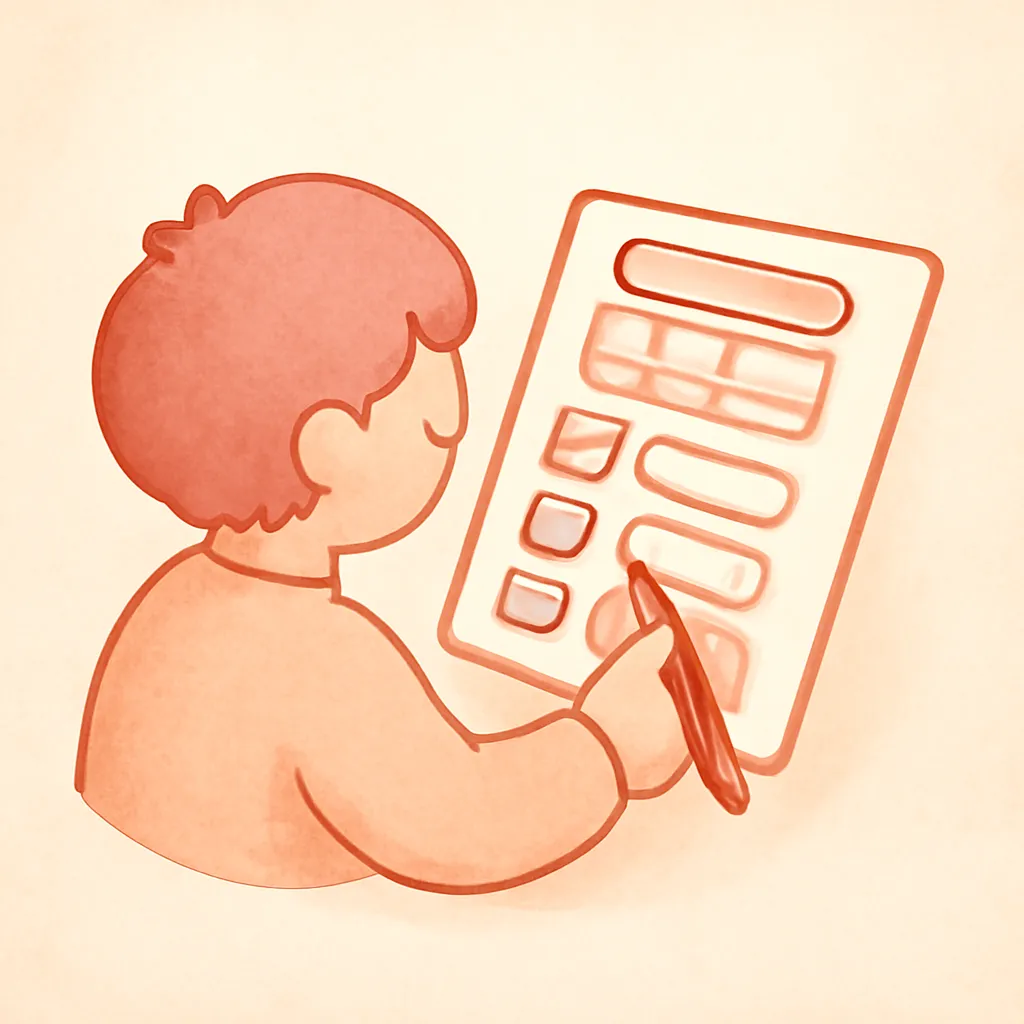 Person reviewing a project plan with a checklist, representing the decision-making process when choosing between templates.