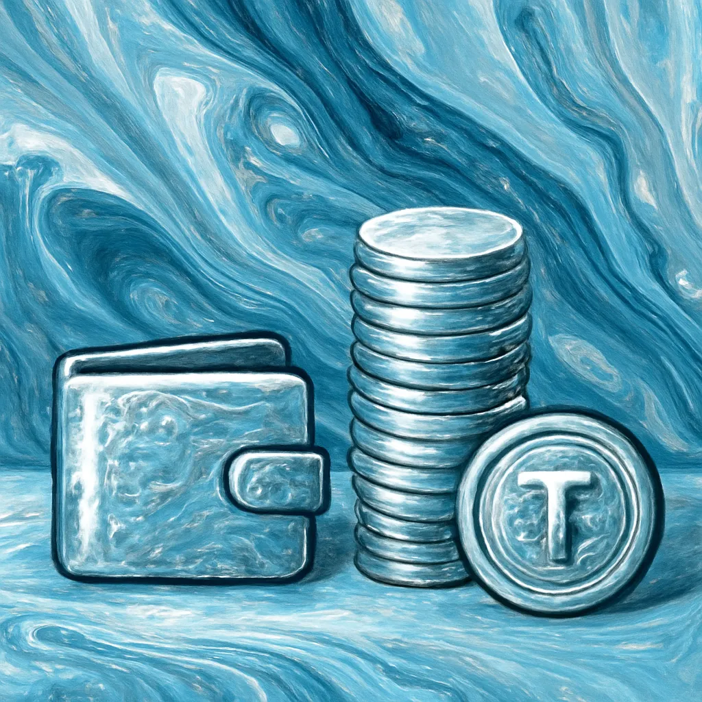 Visual metaphor of stable transactions with stacked coins without fluctuations.