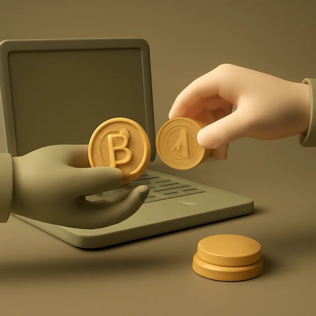 Representation of secure payments with cryptocurrency.